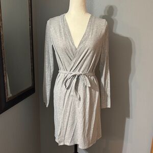 Soft Gray Women's Belted Robe